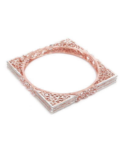 Women's Stylish Square Dual Tone Bracelet