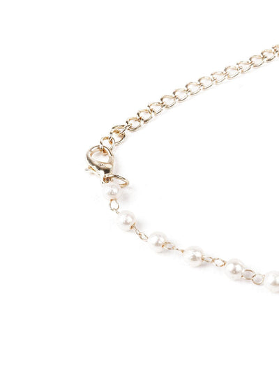 Women's Stylish White And Gold Hand Bracele