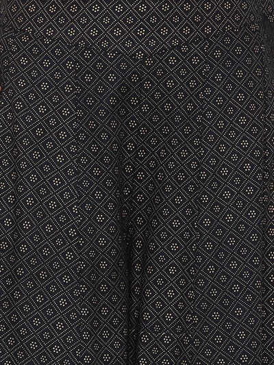 Women's Black Rayon Printed Flared Palazzo