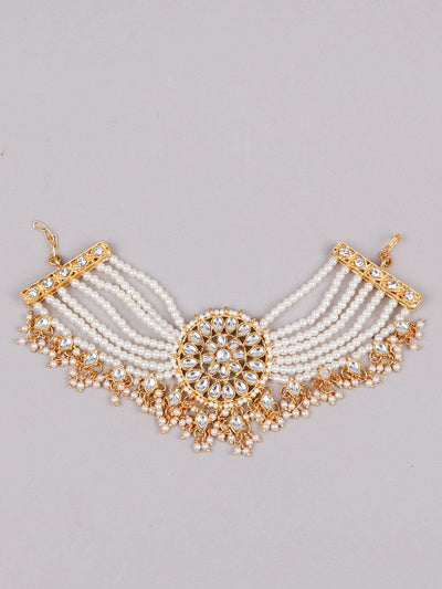 Women's Traditional White And Gold Bracele