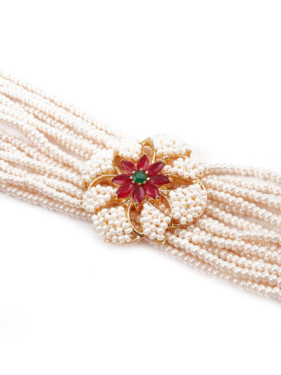 Women's Traditional White Beaded Bracele