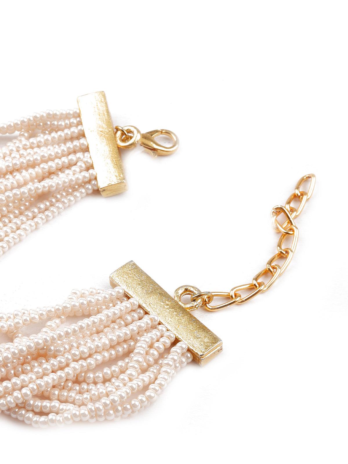 Women's Traditional White Beaded Bracele