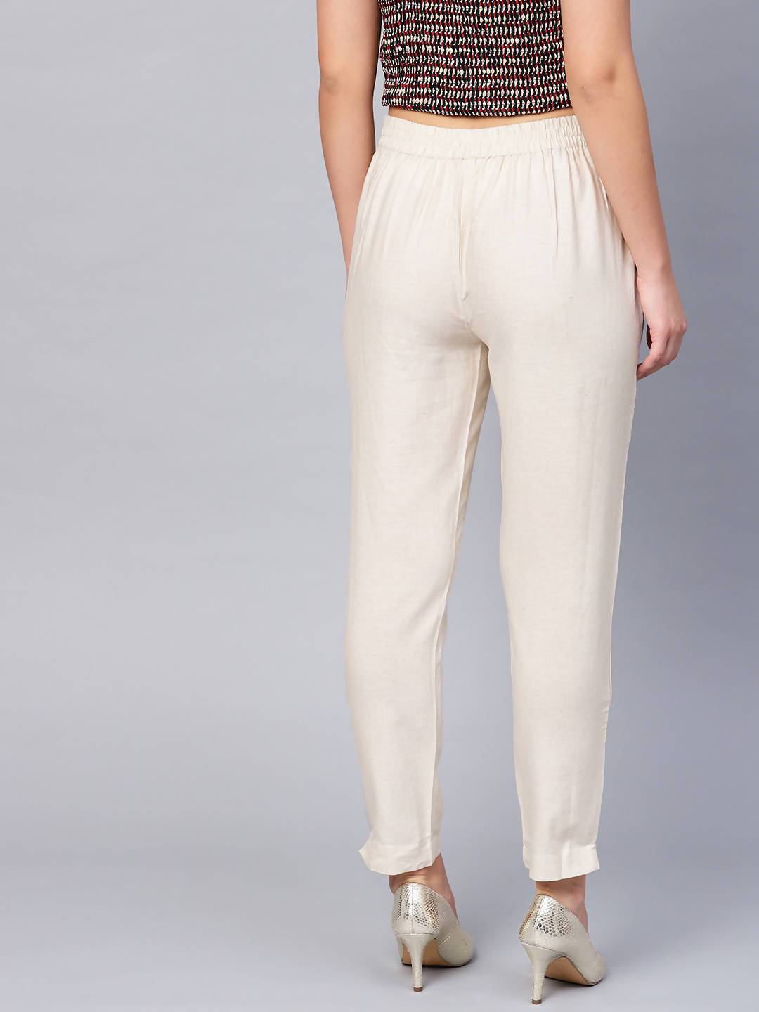 Women's Cotton Solid Straight Pants